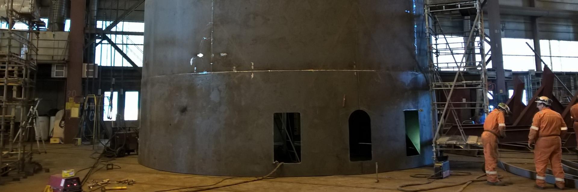 Tanker til fiskemel- og fiskeolje laget av Norsk Stål Tanker til fiskemel- og fiskeolje laget av Norsk Stål