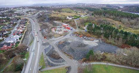 Støyskjerming langs E39 laget med Norsk Stål Støyskjerming langs E39 laget med Norsk Stål